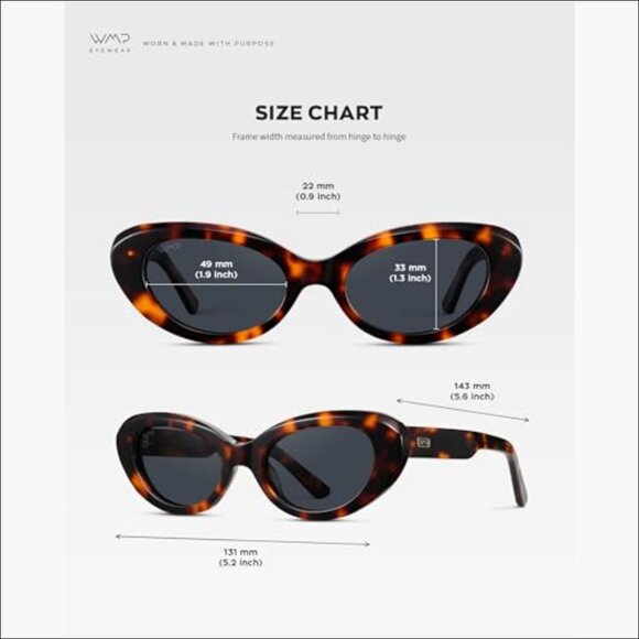 Acetate Frame Polarized Cat-Eye Sunglasses with UV Protection